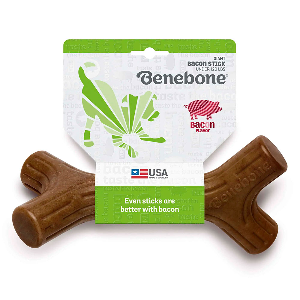 Benebone Bacon Stick Chew Toy For Dogs Giant 1 Piece