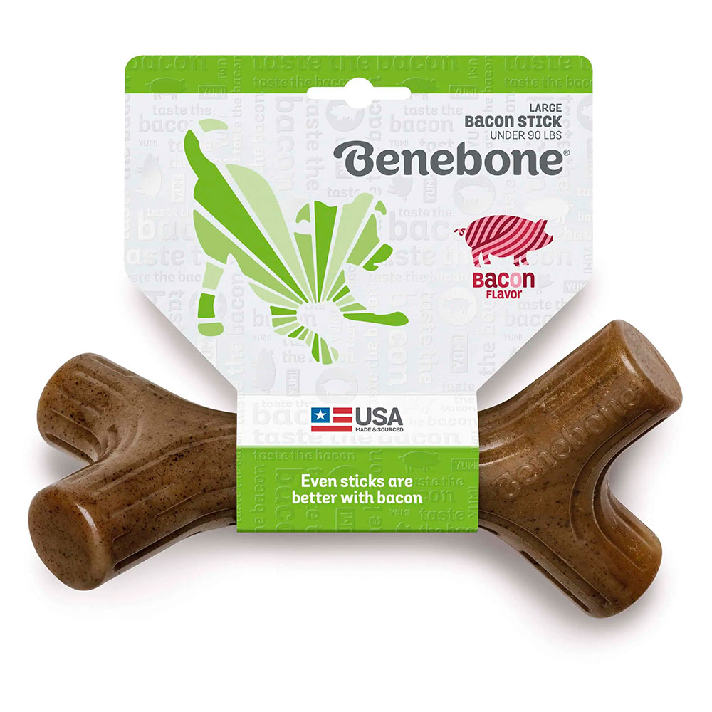 Benebone Bacon Stick Chew Toy For Dogs Large 1 Piece