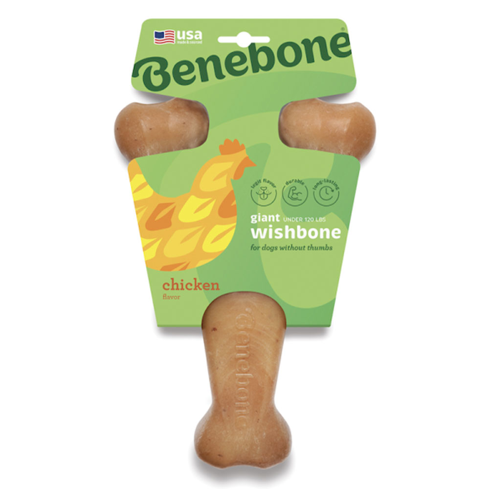 Benebone Wishbone Chicken Chew Toy for Dogs Giant