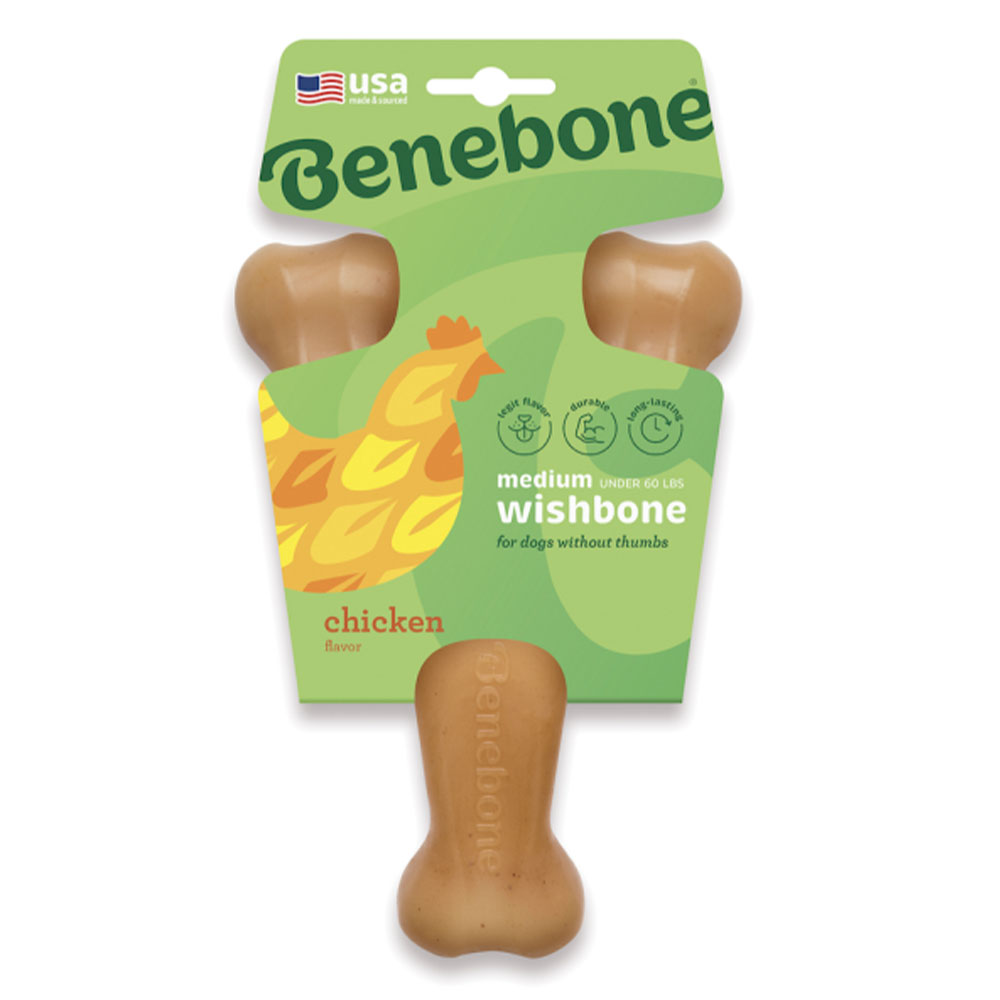 Benebone Wishbone Chicken Chew Toy For Dogs Medium 1 Piece