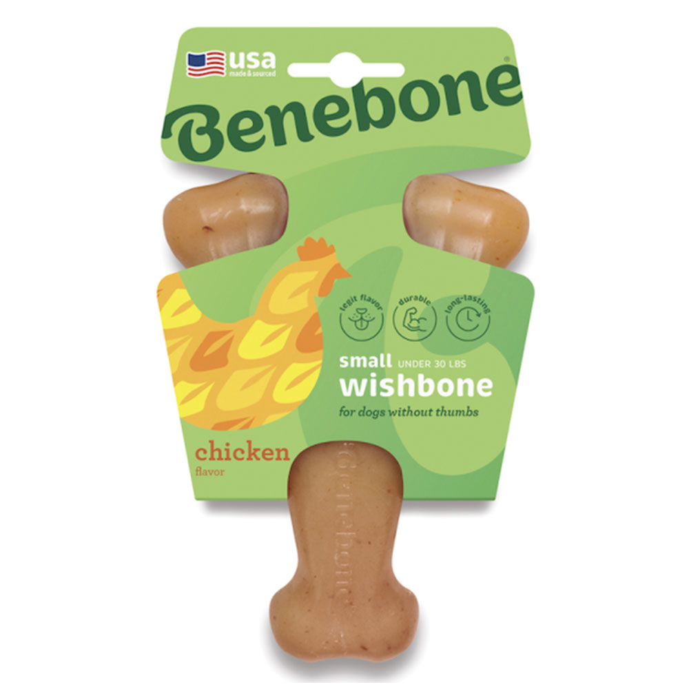 Benebone Wishbone Chicken Chew Toy for Dogs Small