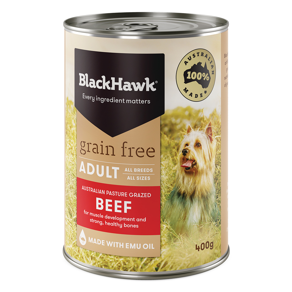 Black Hawk Grain Free Adult Beef Wet Dog Food 400gm