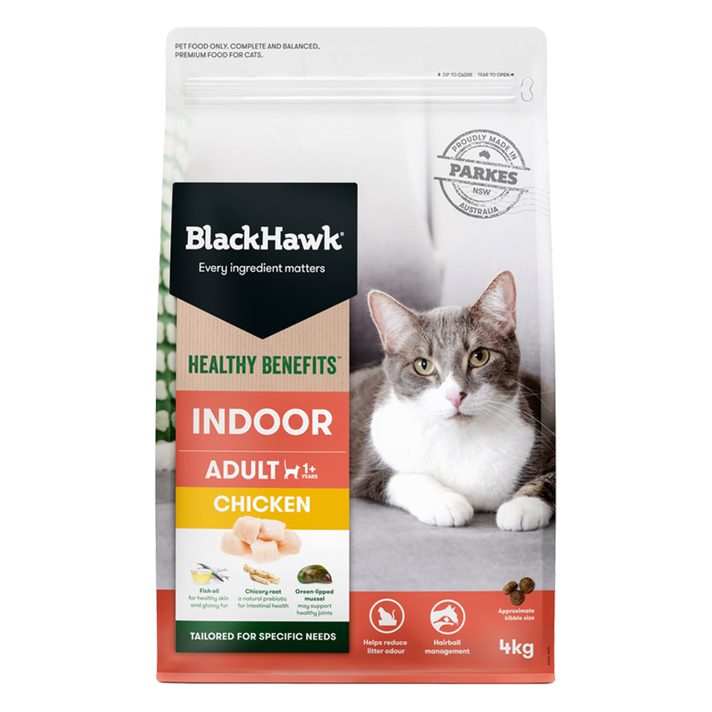Black Hawk Healthy Benefits Indoor Adult 1+ Chicken Dry Cat Food