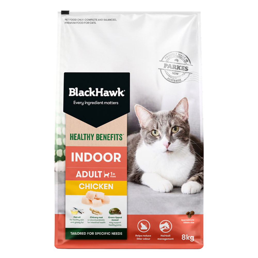 Black Hawk Healthy Benefits Indoor Adult 1+ Chicken Dry Cat Food