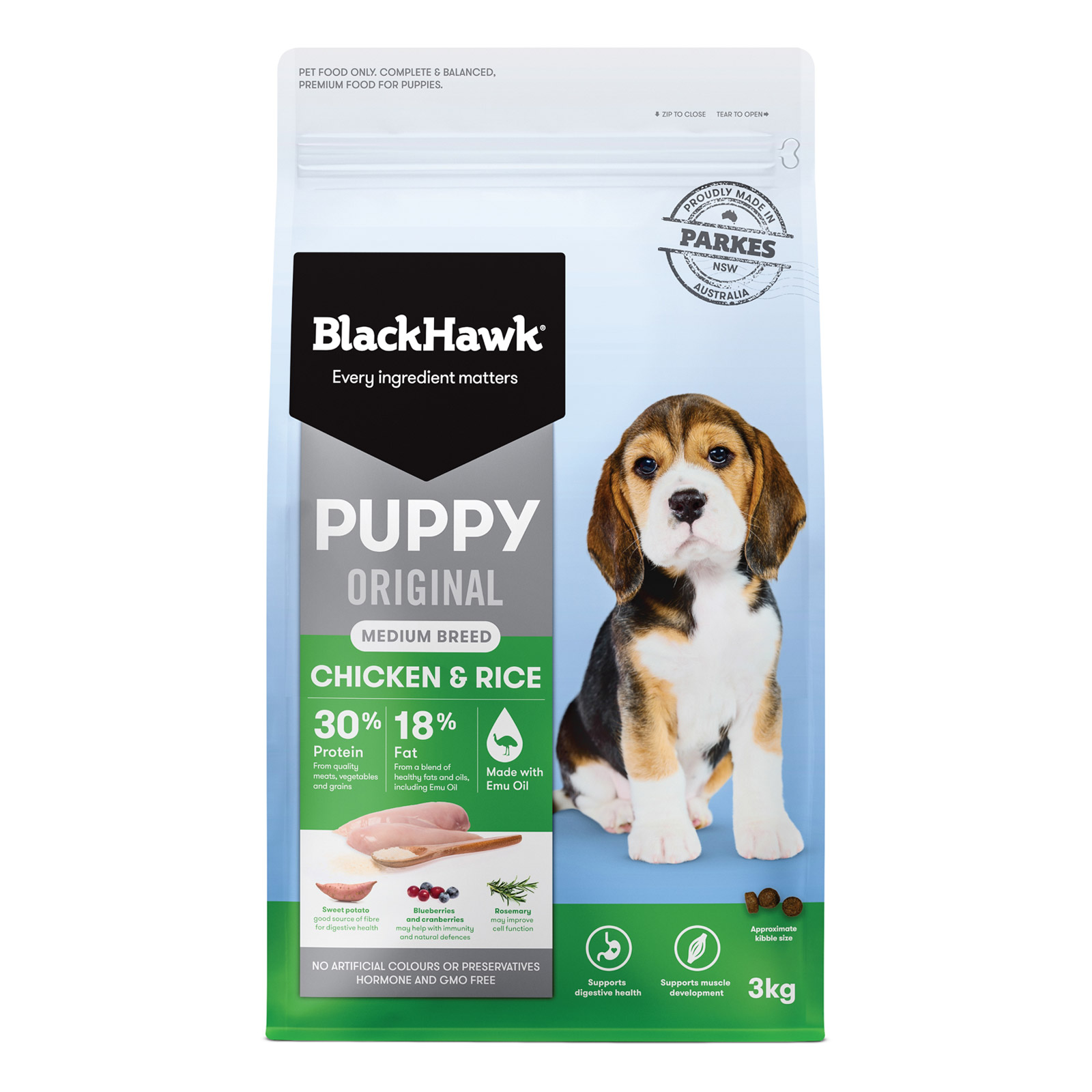 Black Hawk Original Puppy Medium Breed Chicken & Rice Dry Dog Food