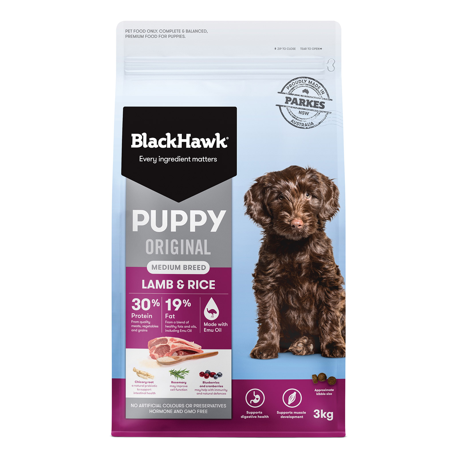 Black Hawk Original Puppy Medium Breed Lamb & Rice Dry Dog Food