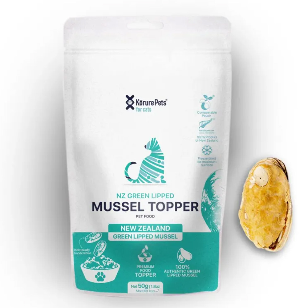 Korure Pets New Zealand Green Lipped Mussel Topper for Cats