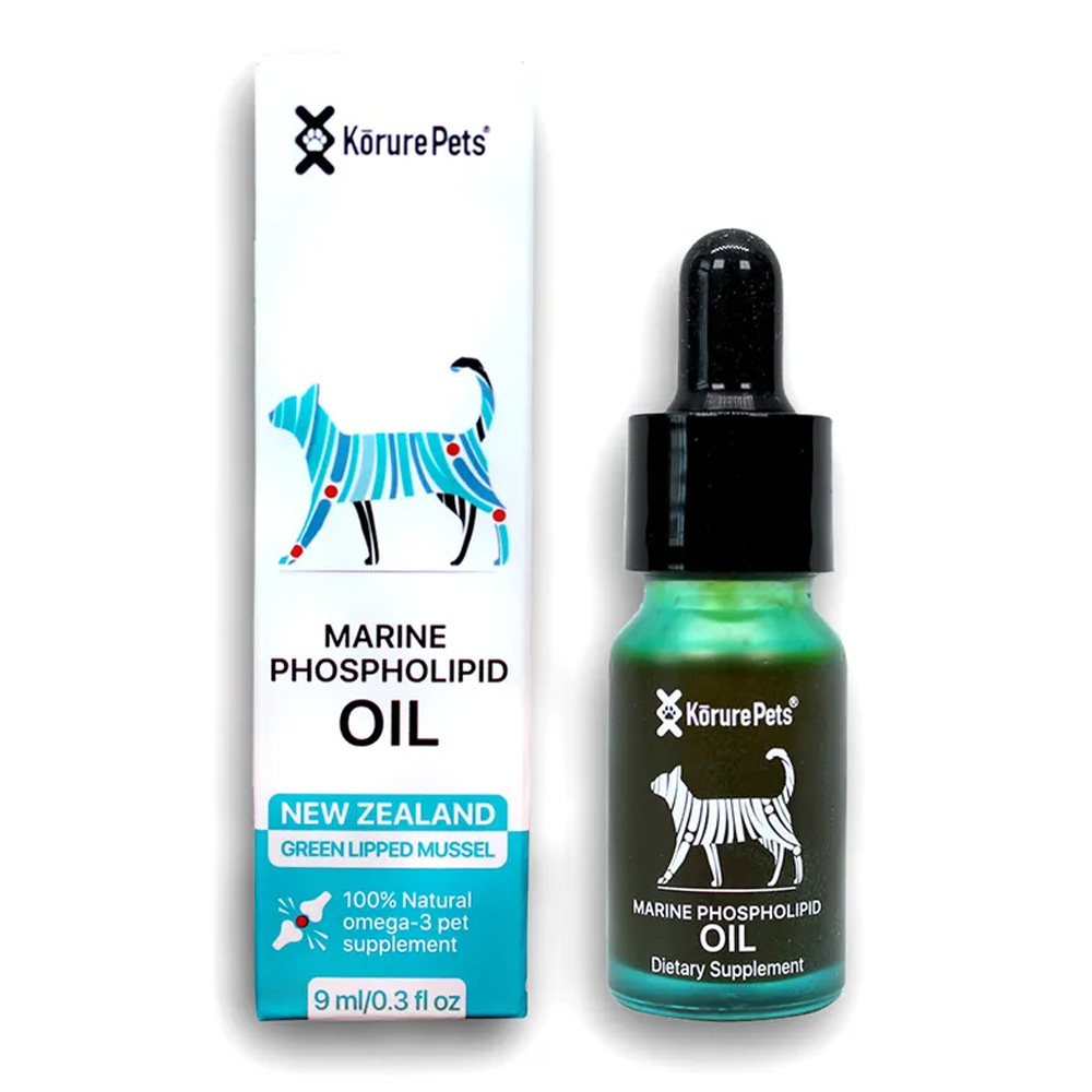 Korure Pets New Zealand Green Lipped Mussel Marine Phospholipid Oil for Cats