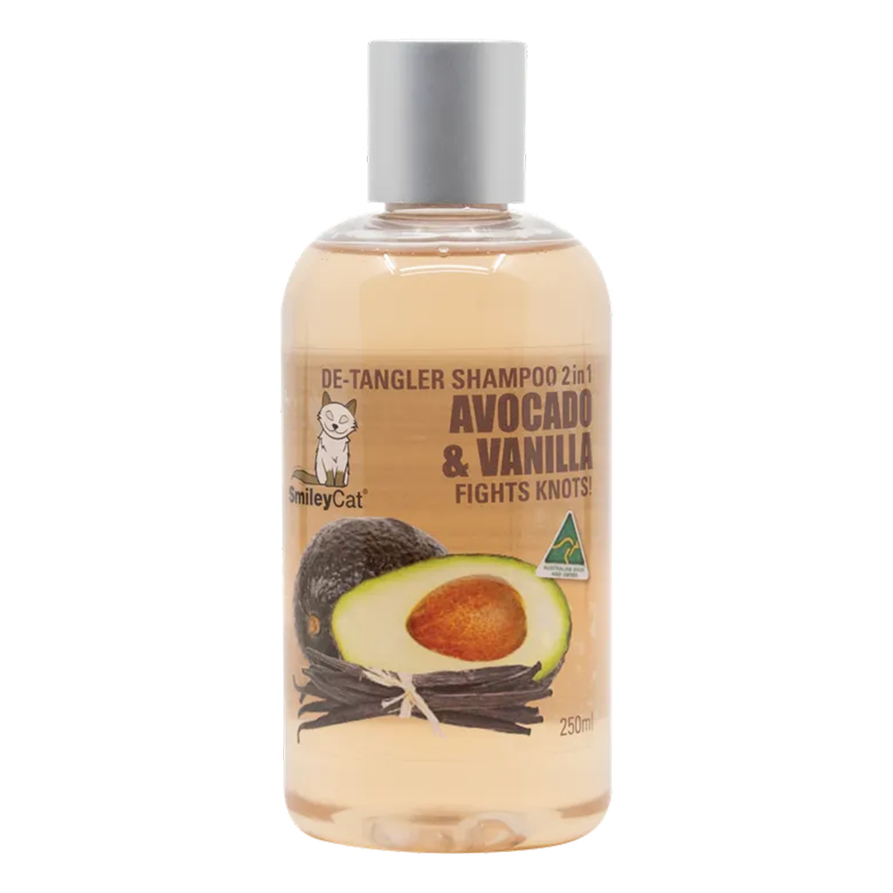 SmileyCat 2 in 1 Avocado & Vanilla Natural Detangle Shampoo for Cats