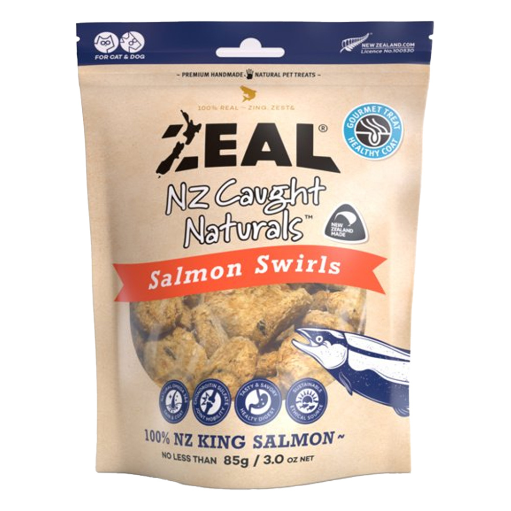 Zeal NZ Caught Naturals Salmon Swirls Treats for Dogs and Cats