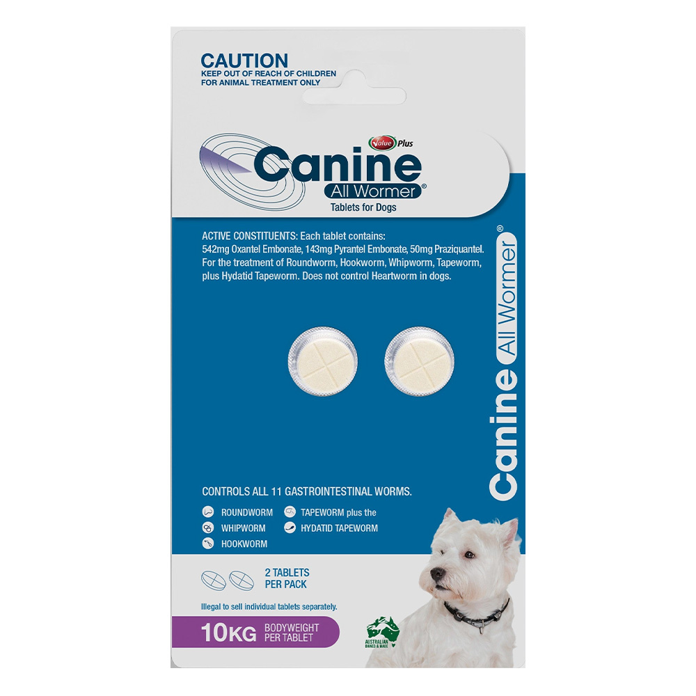 Value Plus Canine All Wormer Tablets for Dog Supplies