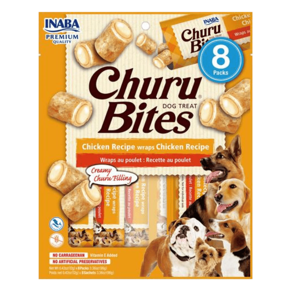 Inaba Churu Bites Chicken Recipe Wraps Chicken Recipe Dog Treat  8 Pack