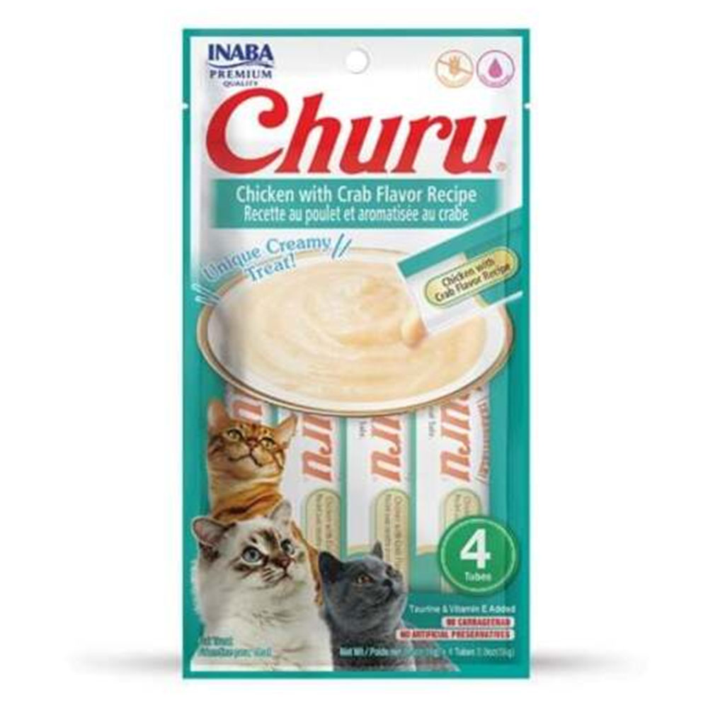 Inaba Churu Chicken with Crab Flavor Recipe Cat Treat
