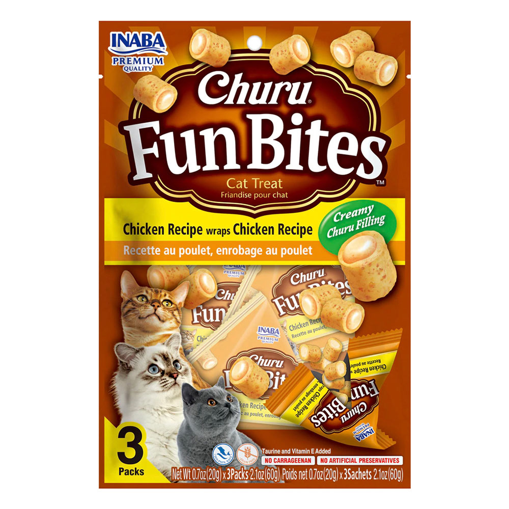Inaba Churu Fun Bites Chicken Recipe Wraps Chicken Recipe Cat Treat  3 Pack