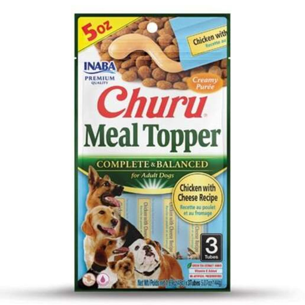 Inaba Churu Meal Topper Chicken With Cheese Recipe For Adult Dogs  3 Tubes