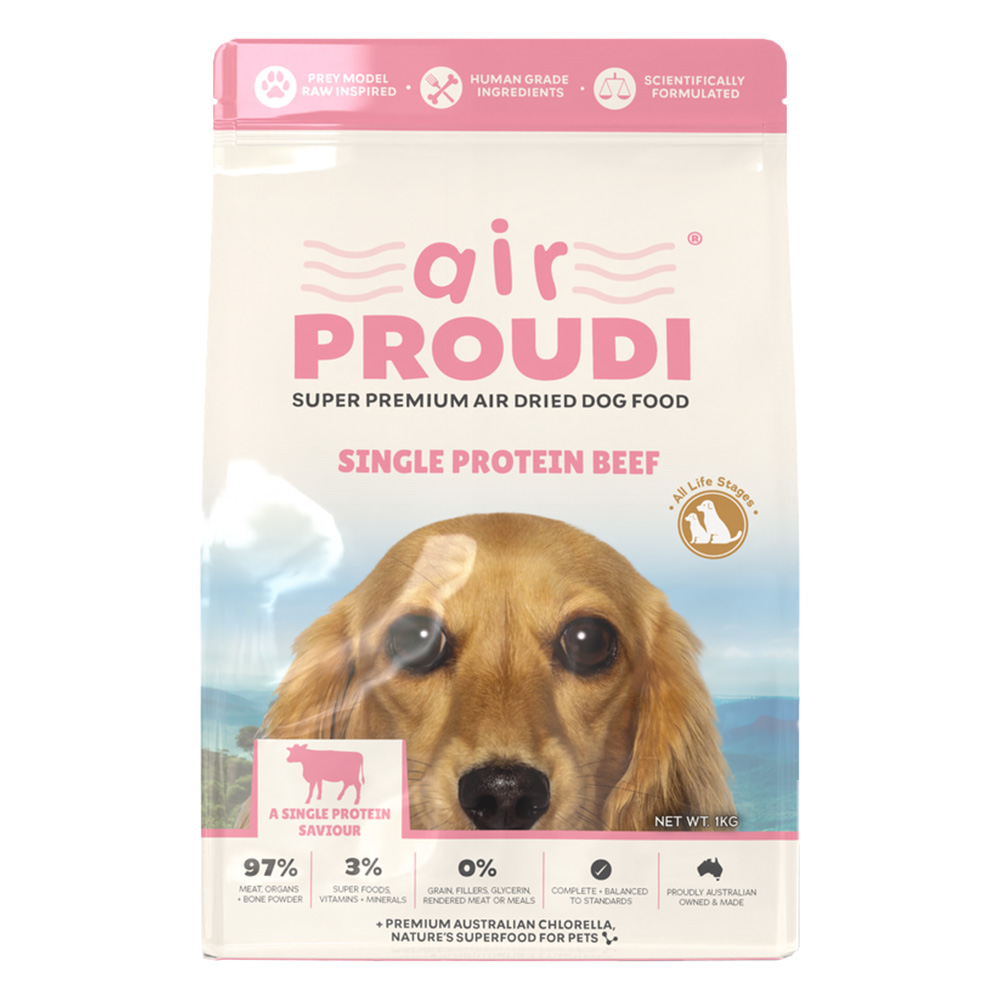 Air Proudi Single Protein Beef Super Premium Air Dried Dog Food