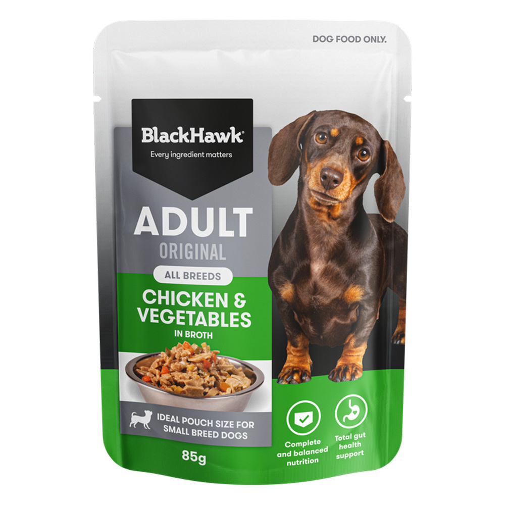Black Hawk Adult Original All Breeds Chicken & Vegetables in Broth Wet Dog Food