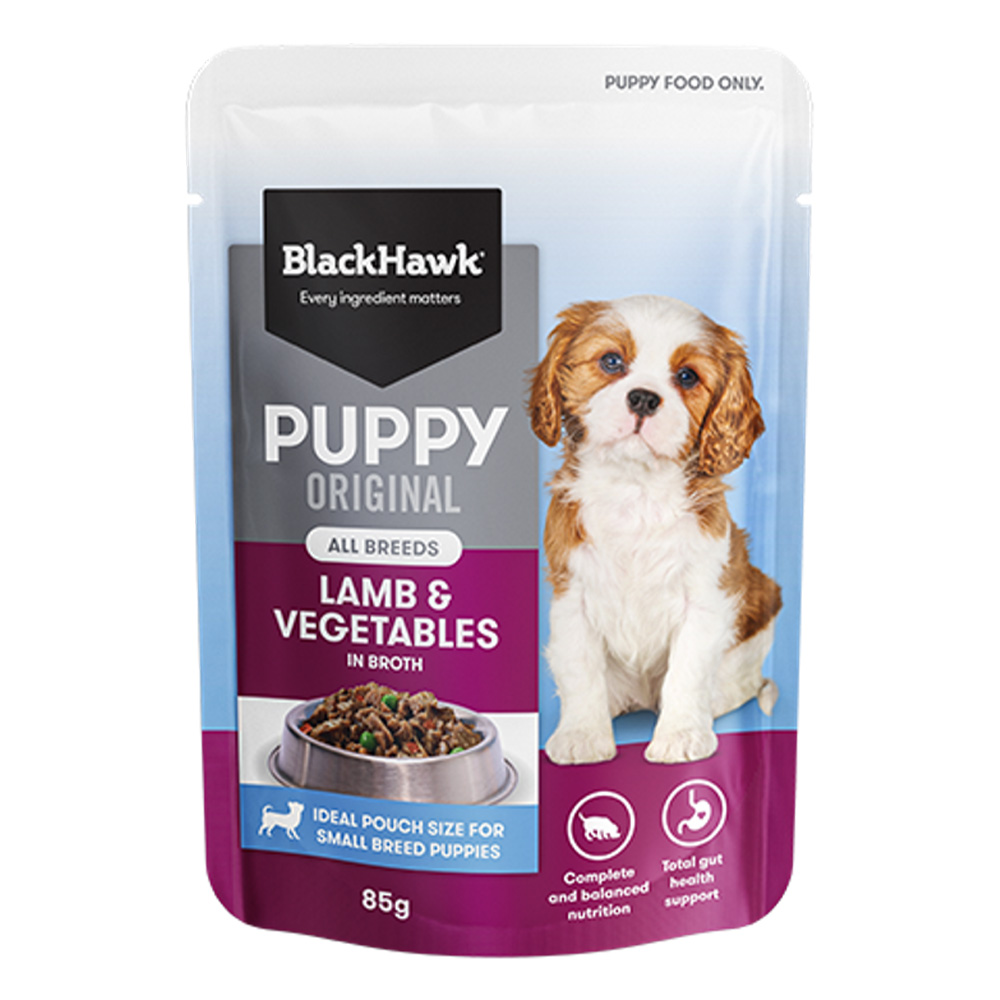 Black Hawk Puppy Original All Breeds Lamb & Vegetables in Broth Wet Dog Food