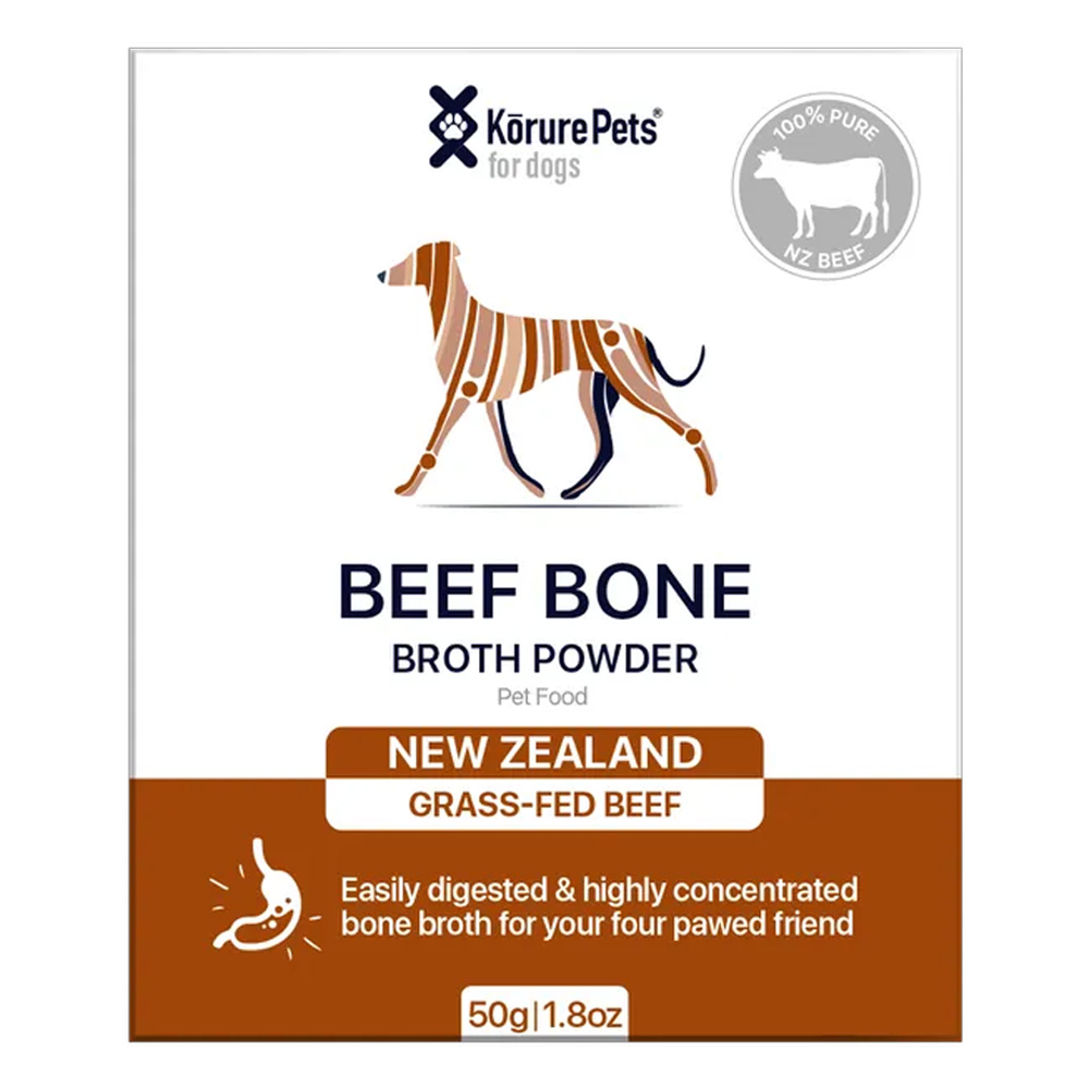 Korure Pets New Zealand Grass-Fed Beef Bone Broth Powder for Dogs