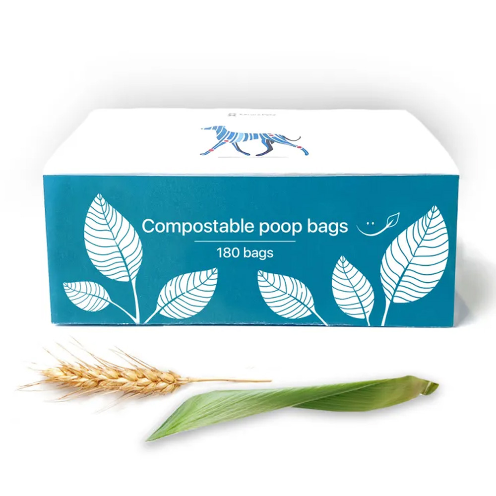Korure Pets Compostable Poop Bag For Dogs With Handle 180 Bags