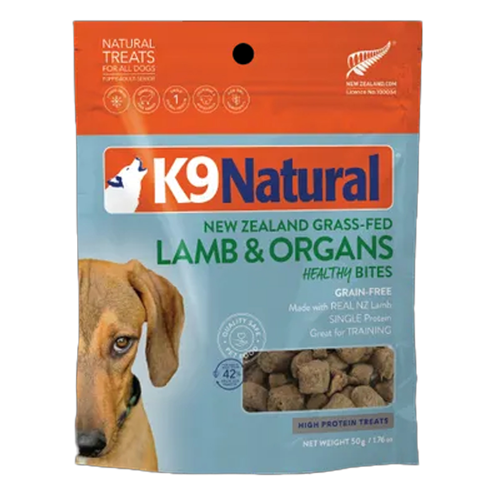 K9 Natural New Zealand Grass-Fed Lamb & Organs Healthy Bites Dog Treats