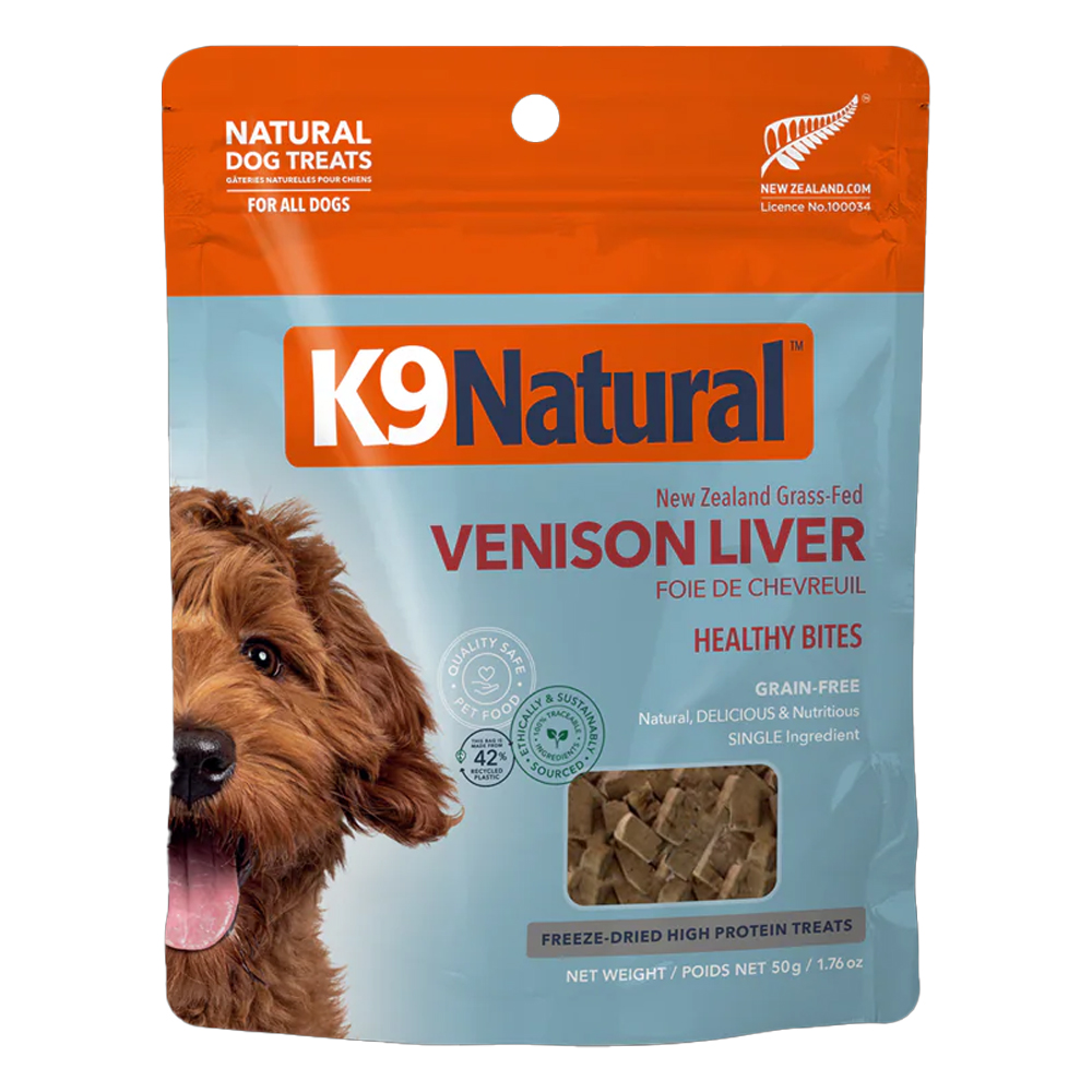 K9 Natural New Zealand Grass-Fed Venison Liver Healthy Bites Dog Treats