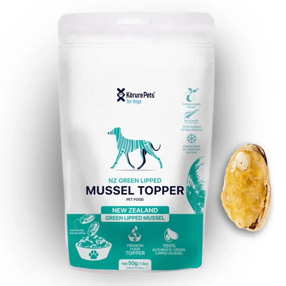 Korure Pets New Zealand Green Lipped Mussel Topper for Dogs