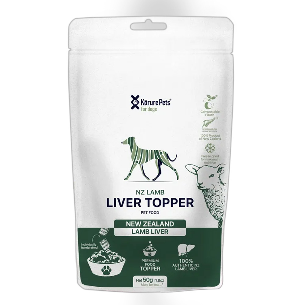 Korure Pets New Zealand Lamb Liver Topper for Dogs
