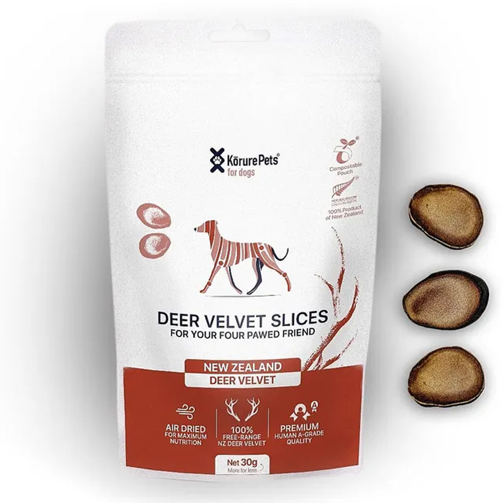 Korure Pets New Zealand Deer Velvet Slices for Dogs