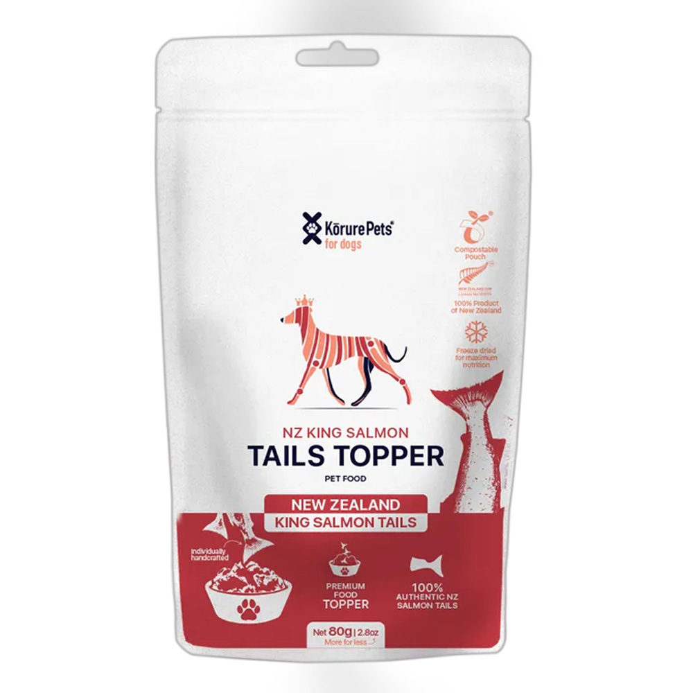 Korure Pets New Zealand King Salmon Tails Topper for Dogs