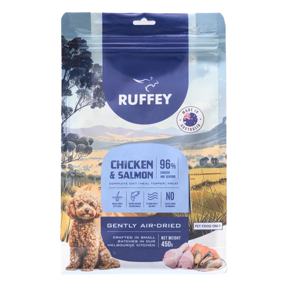 Ruffey Air Dried Chicken & Salmon Dry Dog Food
