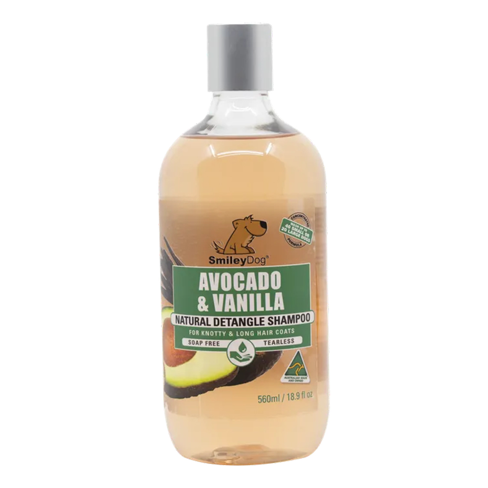 SmileyDog 2 in 1 Avocado & Vanilla Natural Detangle Shampoo for Dogs