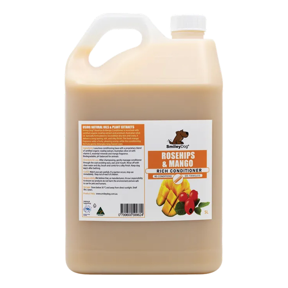 Smileydog Rosehips & Mango Rich Conditioner For Dogs  5 Litres