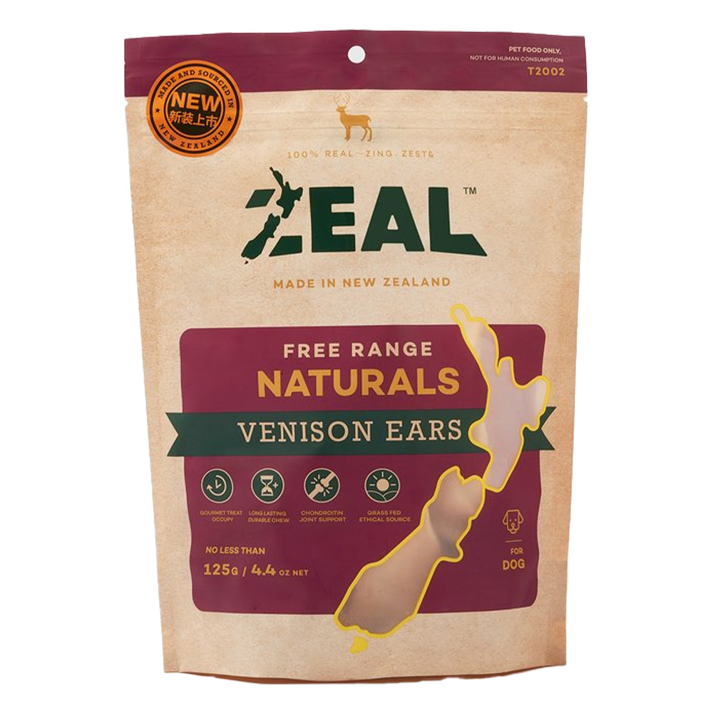 Zeal Free Range Naturals Venison Ears Dog Treats  125 Gm