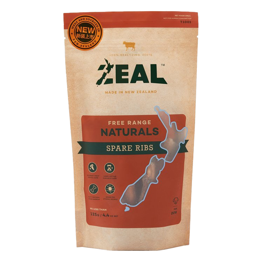 Zeal Free Range Naturals Spare Ribs Dog Treats  125 Gm