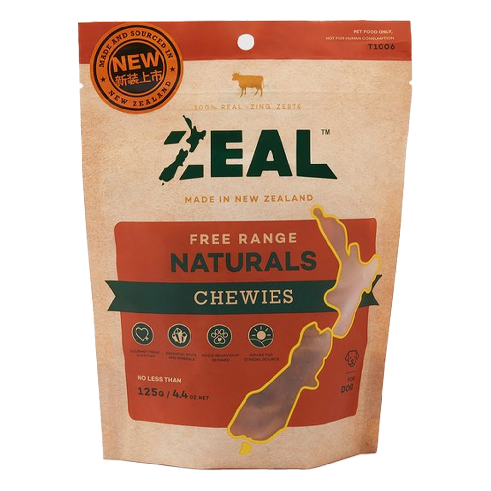 Zeal Free Range Naturals Chewies Dog Treats  125 Gm