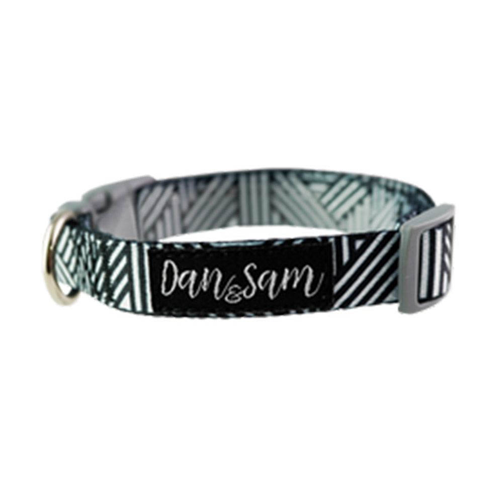 Dan & Sam Adjustable Polyester Webbing Collar for Dogs - Abstract