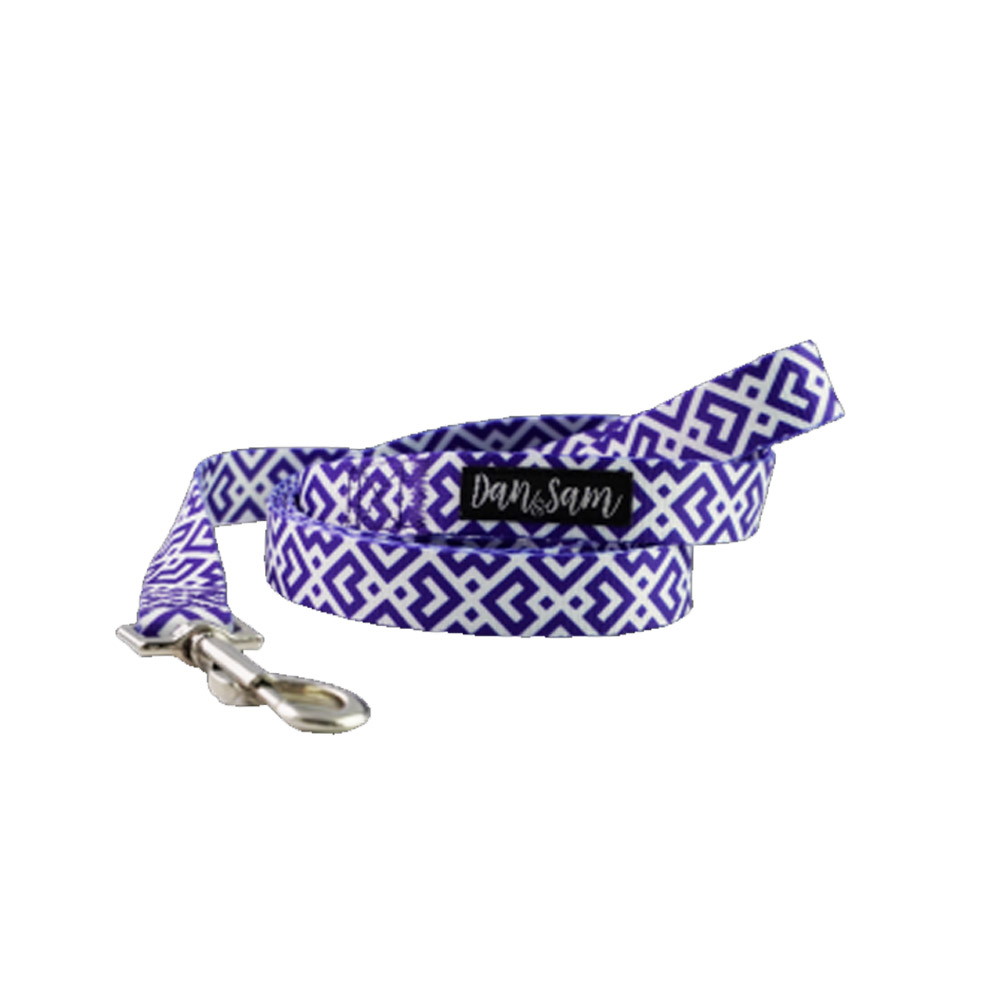 Dan & Sam Polyester Webbing Lead for Dogs - Purple Delight