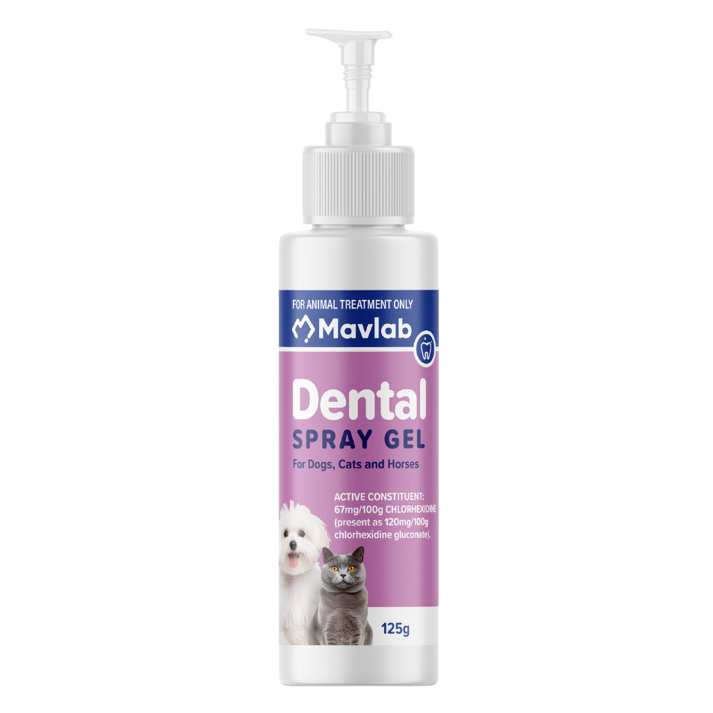 Mavlab Dental Spray Gel For Dogs, Cats & Horses 125 Ml