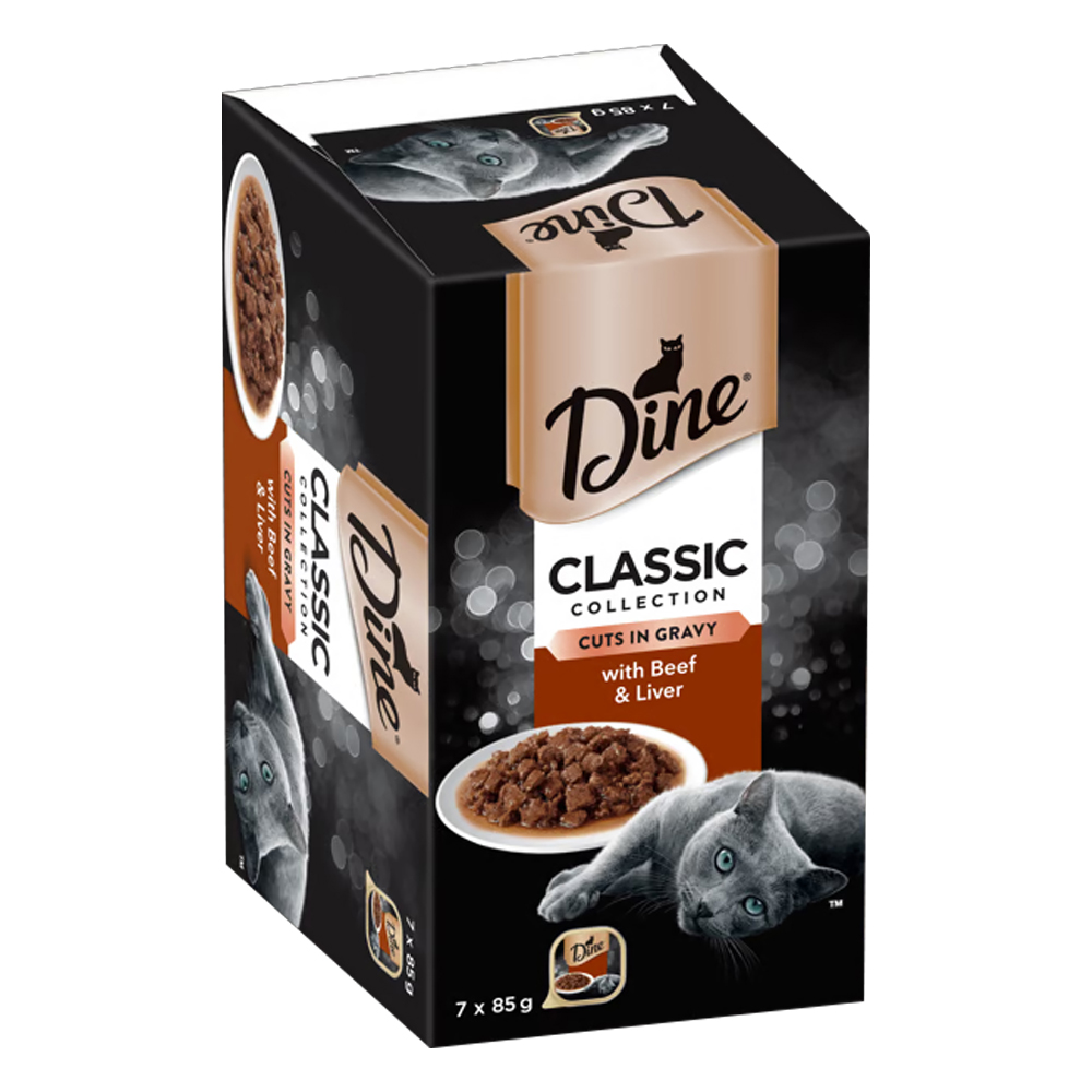 Dine Classic Collection Cuts in Gravy with Beef & Liver Wet Cat Food