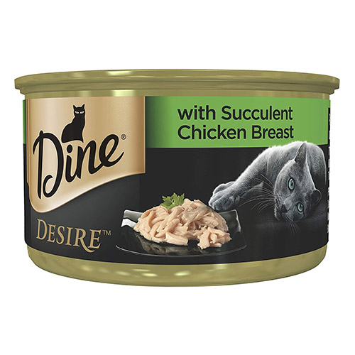 DINE DESIRE Wet Cat Food with Succulent Chicken Breast 85Gm