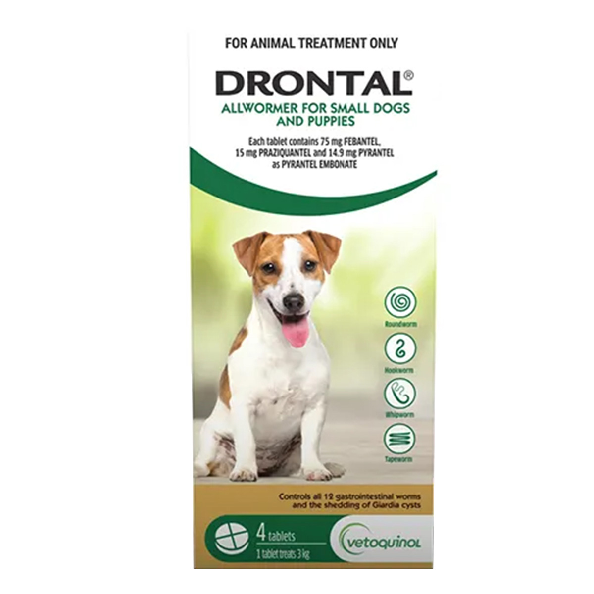 Buy Drontal Wormers Tabs For Dogs 3Kg (Green) Online