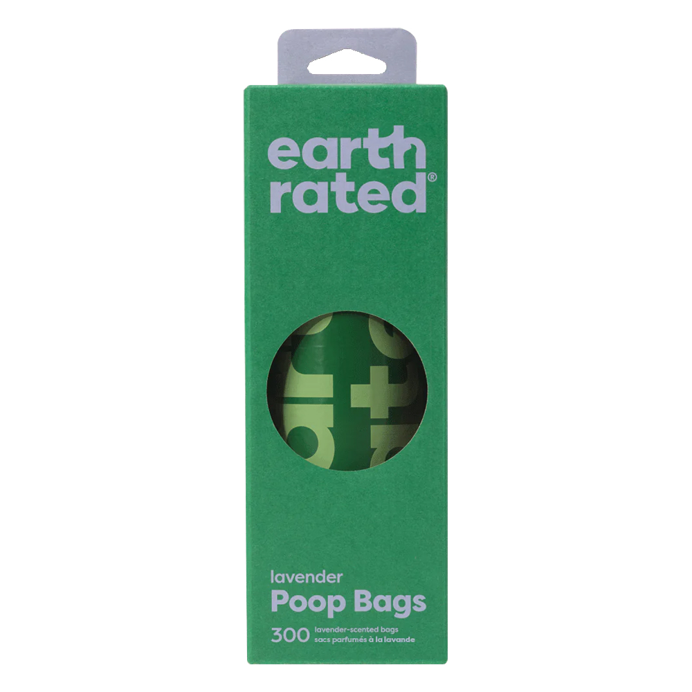 Earth Rated 300 Dog Poop Bags on Large Single Role - Lavender Scented