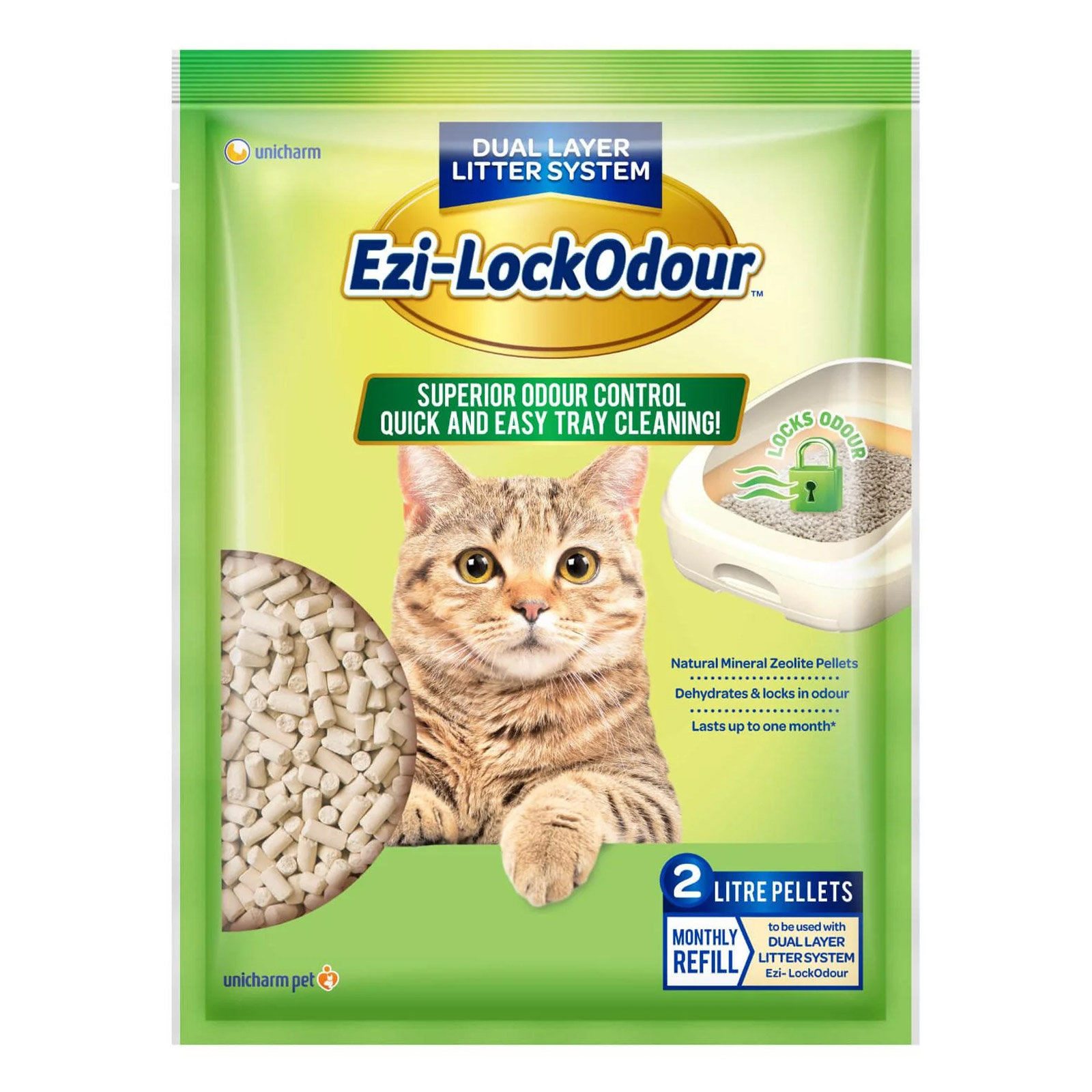 Ezi-LockOdour Natural Mineral Zeolite Cat Litter Pellets for Cat Supplies