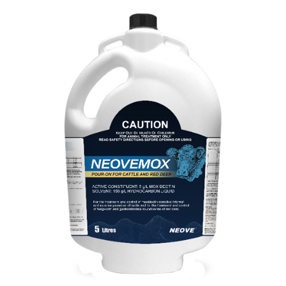 Neovemox Pour-On For Cattle and Red Deer for Farm Animals