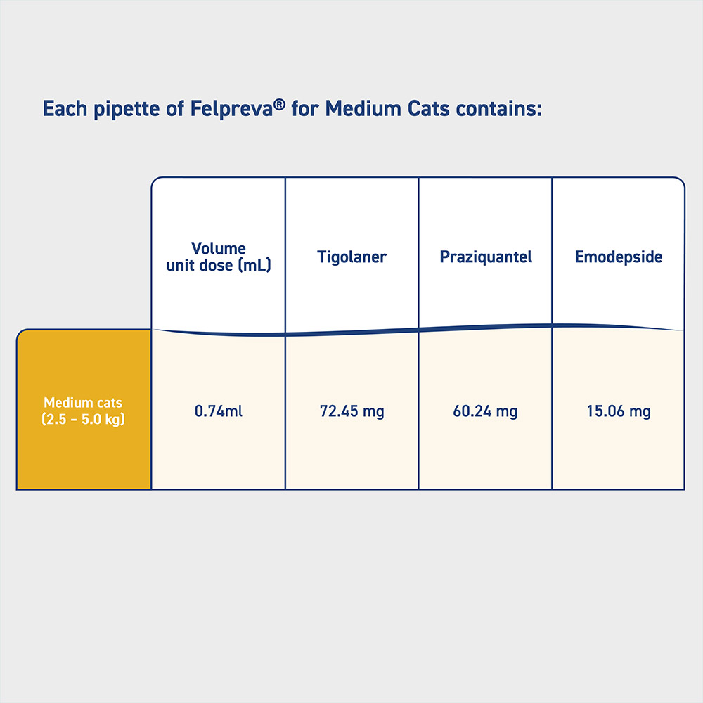 Felpreva Spot-On for Medium Cats 2.5 to 5kg