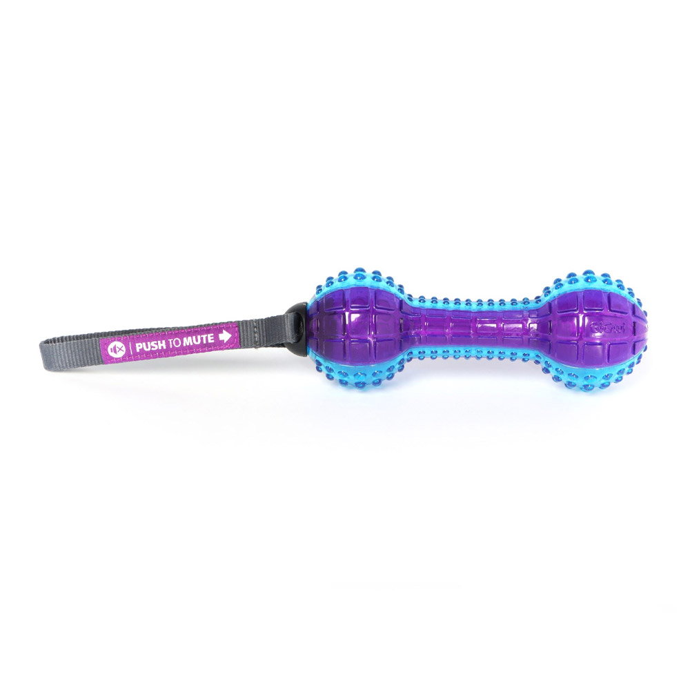 Gigwi Push To Mute Dumbell Toy For Dogs  1 Pack