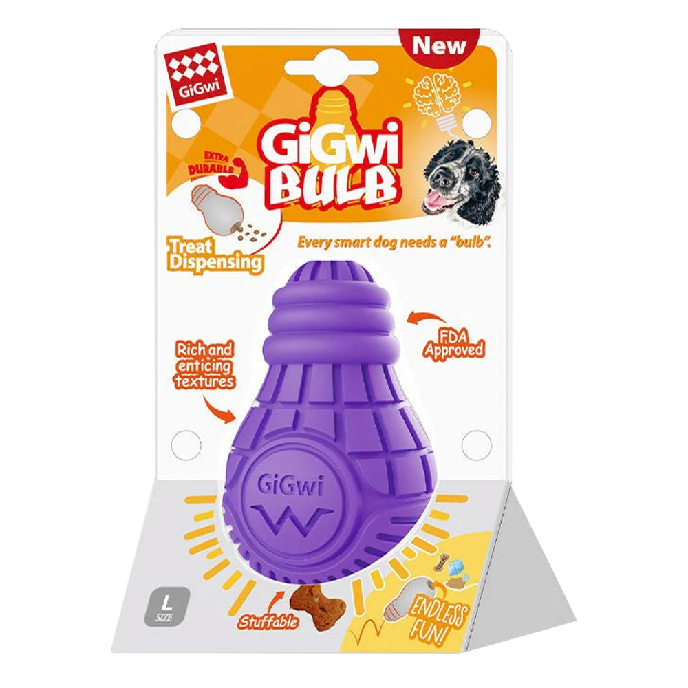 Gigwi Extra Durable Treat Dispensing Bulb For Dogs  1 X Large
