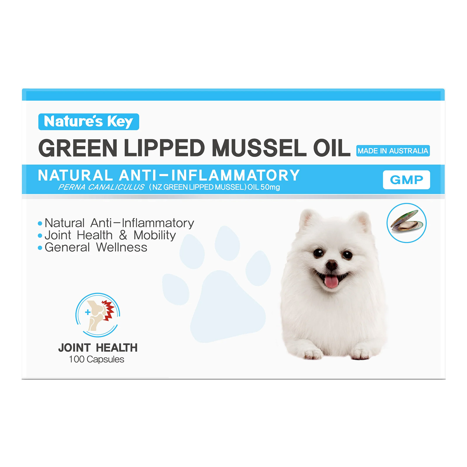 Nature's Key Green Lipped Mussel Oil Joint Care for Dogs for Dog Supplies