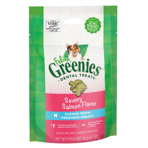 Greenies Feline Savory Salmon Flavor Dental Cat Treats